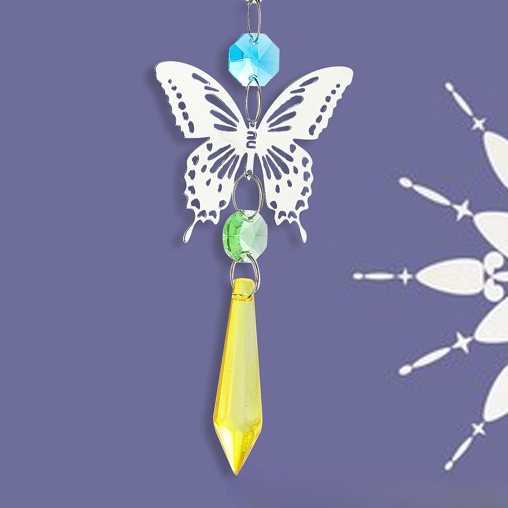 Wholesale 3D Rotating Butterfly Stainless Steel Wind Chimes